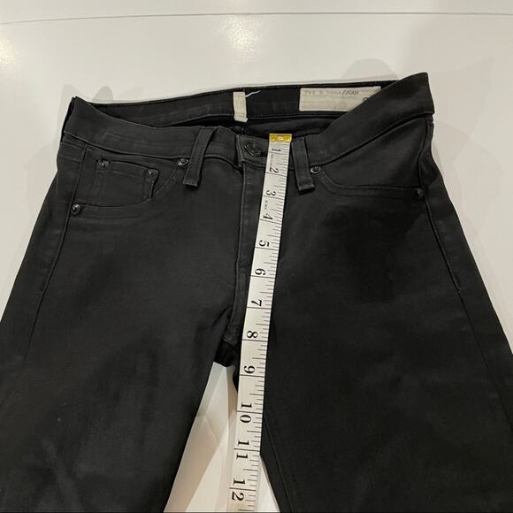 Rag & Bone‎ Distressed Black / Dark Gray Mid Rise Legging Skinny Jeans Size 26 - Picture 10 of 12